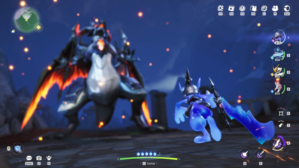 ฉากต่อสู้ Aniimo โหมด Twine ใช้ปั้นทีม PVP